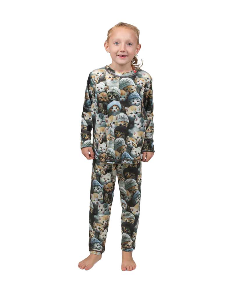 Airhole Kids' Milk Fleece Baselayer Set Kitties 2026