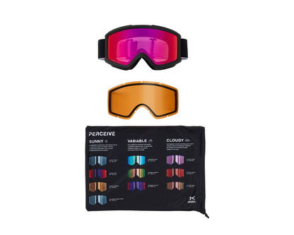 Anon Helix 2.0 Goggles Black/Perceive Sunny Red + Bonus Lens 2027