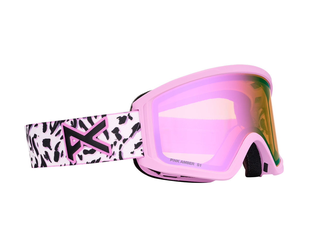 Anon Kids' Tracker 2.0 Goggle Leopard Pink / Pink Amber + MFI Face Mask 2027