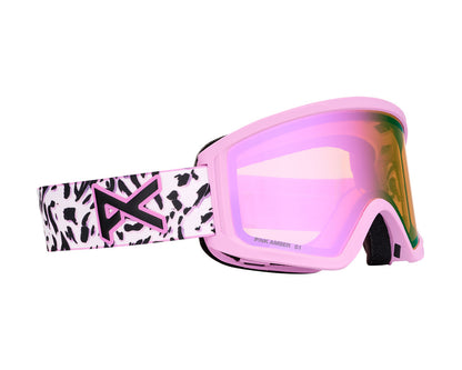 Anon Kids' Tracker 2.0 Goggle Leopard Pink / Pink Amber + MFI Face Mask 2027