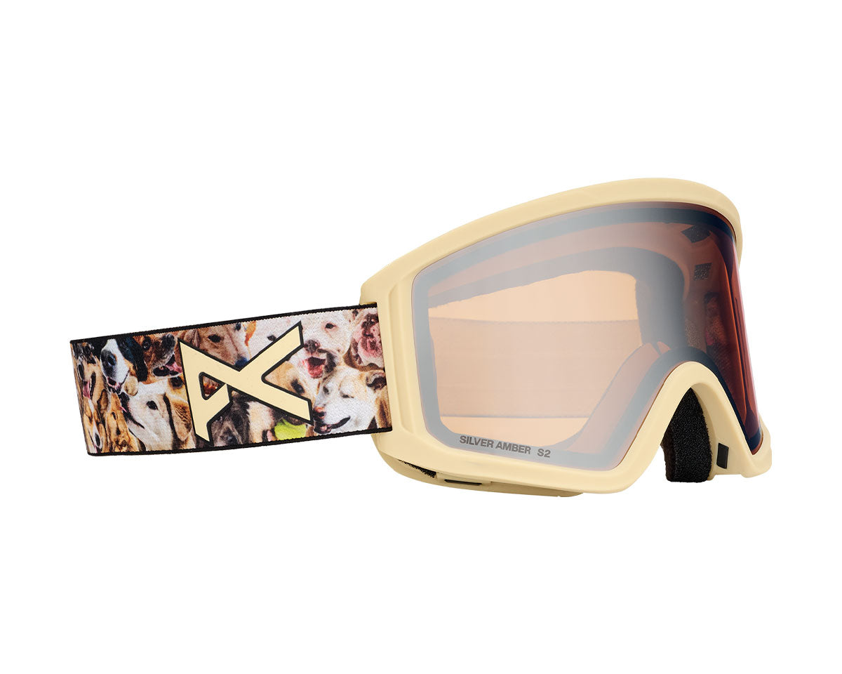 Anon Kids' Tracker 2.0 Goggle Shop Dogs / Silver Amber + MFI Face Mask 2027