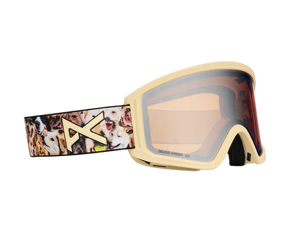 Anon Kids' Tracker 2.0 Goggle Shop Dogs / Silver Amber + MFI Face Mask 2027