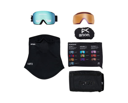 Anon M5 Goggle Black/Perceive Variable Blue + Bonus Lens + MFI Face Mask 2026