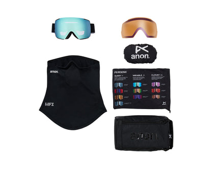 Anon M5S Goggle Black/Perceive Variable Blue + Bonus Lens + MFI Face Mask 2027