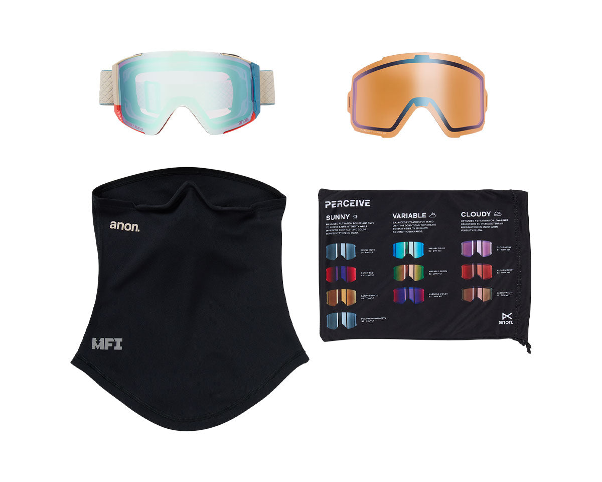 Anon Sync Goggle Oat/Perceive Variable Blue + Bonus Lens + MFI Face Mask 2026