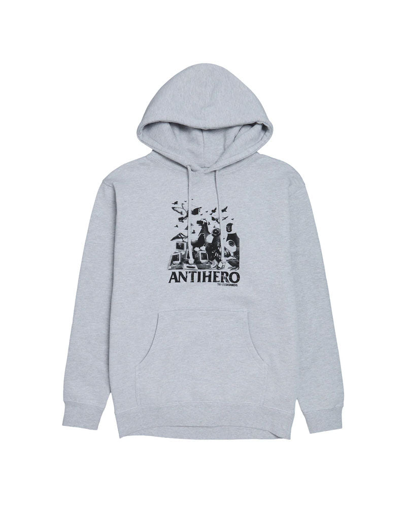 Anti-Hero Pigeon Intelligence Hoodie Grey Heather