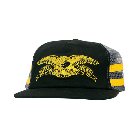 Antihero Basic Eagle Snapback Cap Black/Charcoal/Yellow