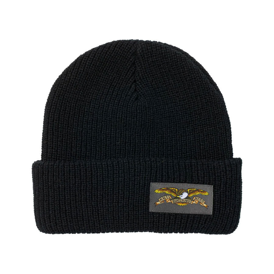 Antihero Full Eagle Label Cuff Beanie Black/Grey