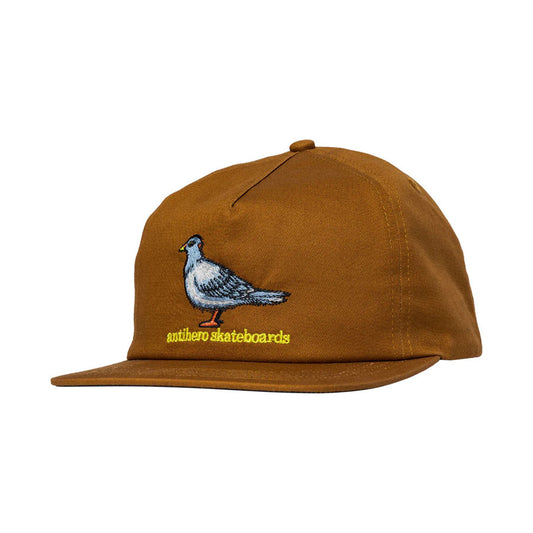 Antihero Lil Pigeon Snapback Cap Medium Brown/Yellow