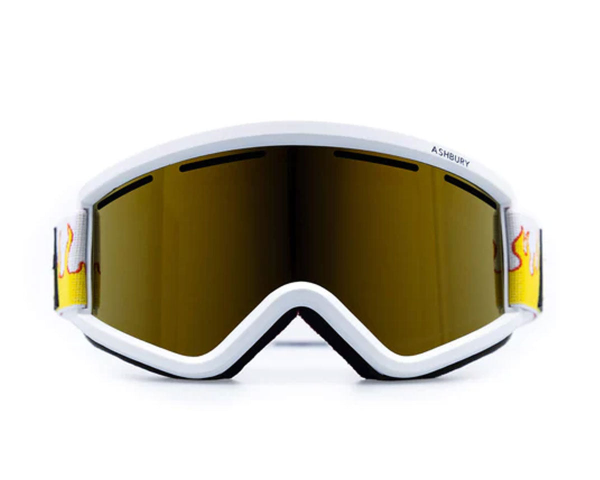 Ashbury Blackbird Goggle White Flame/Champagne Gold Mirror + Bonus Lens 2026