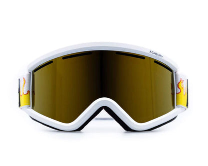 Ashbury Blackbird Goggle White Flame/Champagne Gold Mirror + Bonus Lens 2026