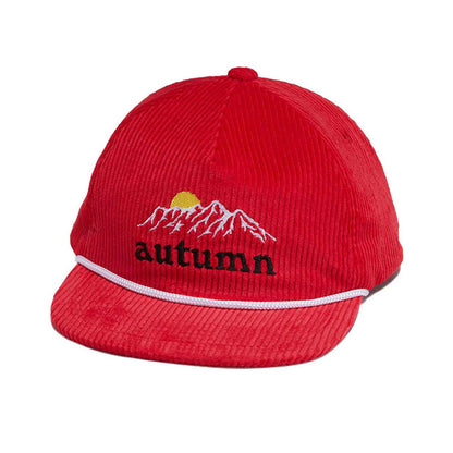 Autumn Cord 5-Panel Mesh Tree Cap Red