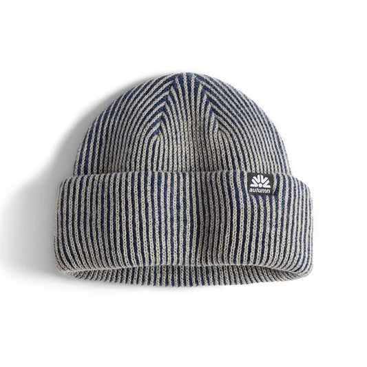 Autumn Cord Double Roll Beanie Navy 2026