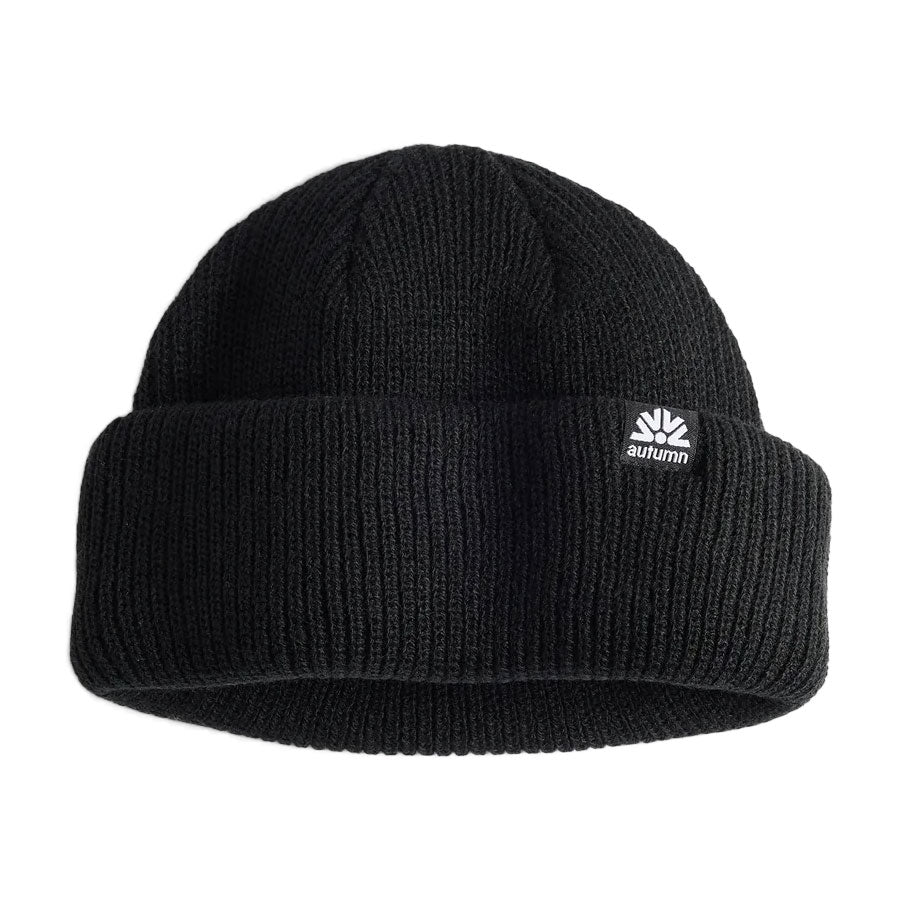 Autumn Double Roll Beanie Black 2027