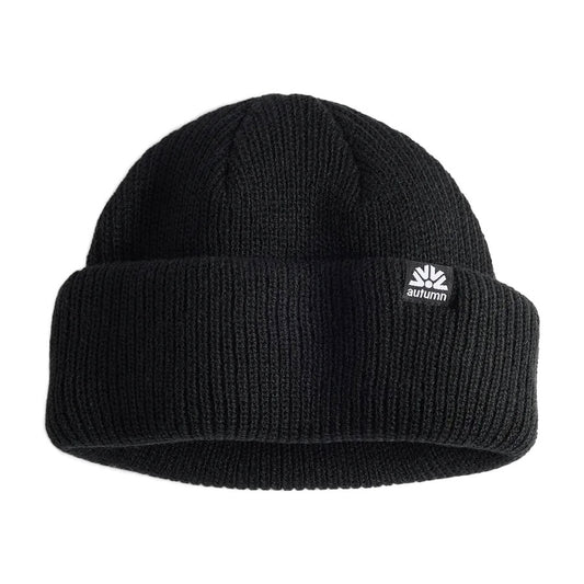 Autumn Double Roll Beanie Black 2027