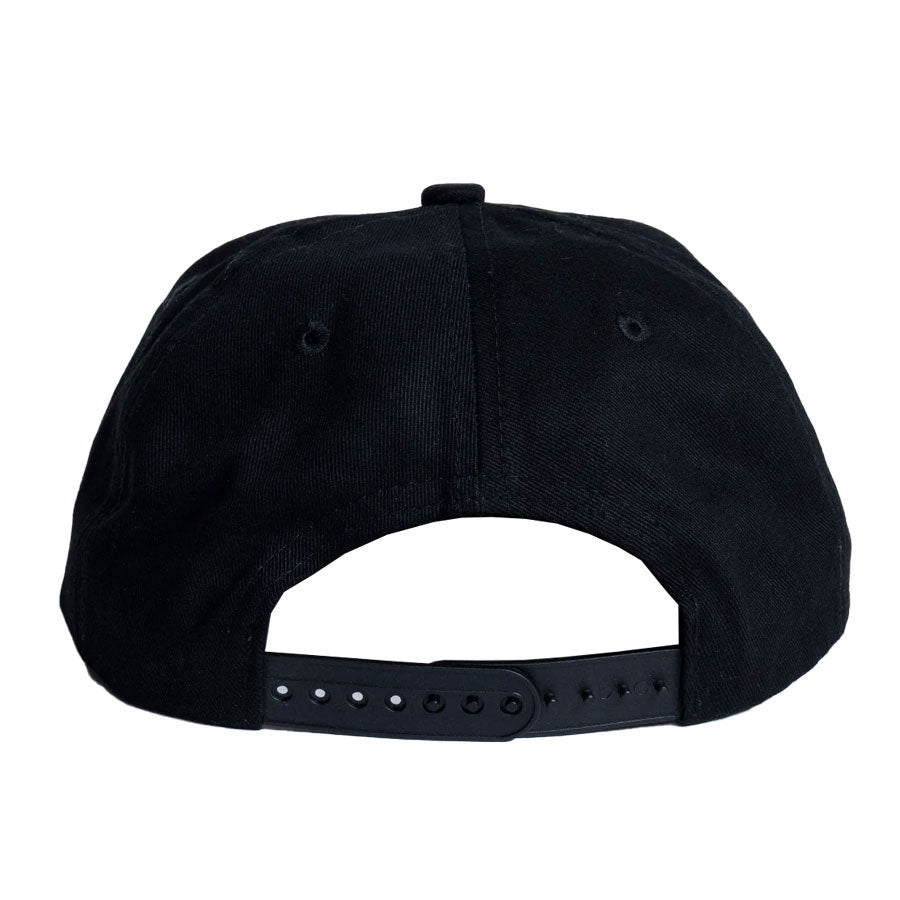 Autumn Twill Five Panel Snapback Cap Black 2027