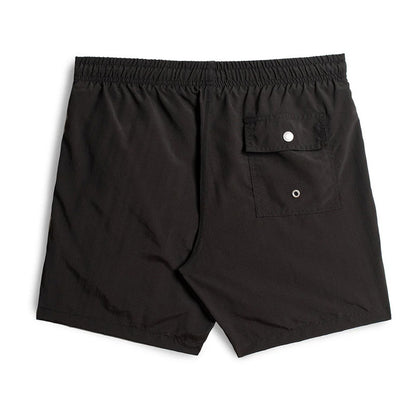 Bather Solid Black Swim Trunk - Black