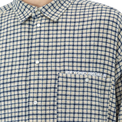 Beyond Medals Checkered Shirt Beige