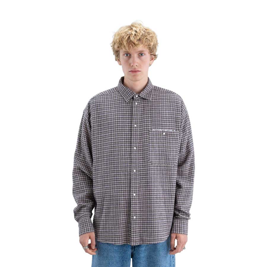 Beyond Medals Checkered Shirt Lt.Beige 2027
