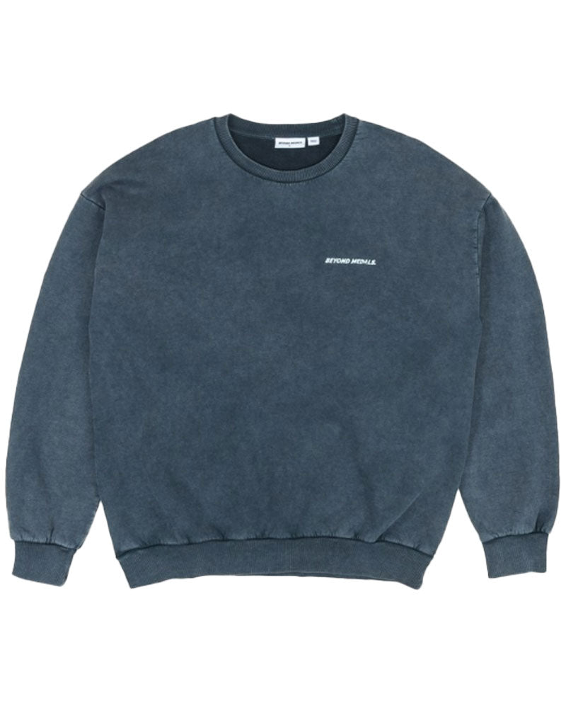 Beyond Medals Distressed Logo Crewneck Black