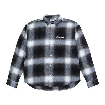 Beyond Medals Faded Check Shirt Black 2027