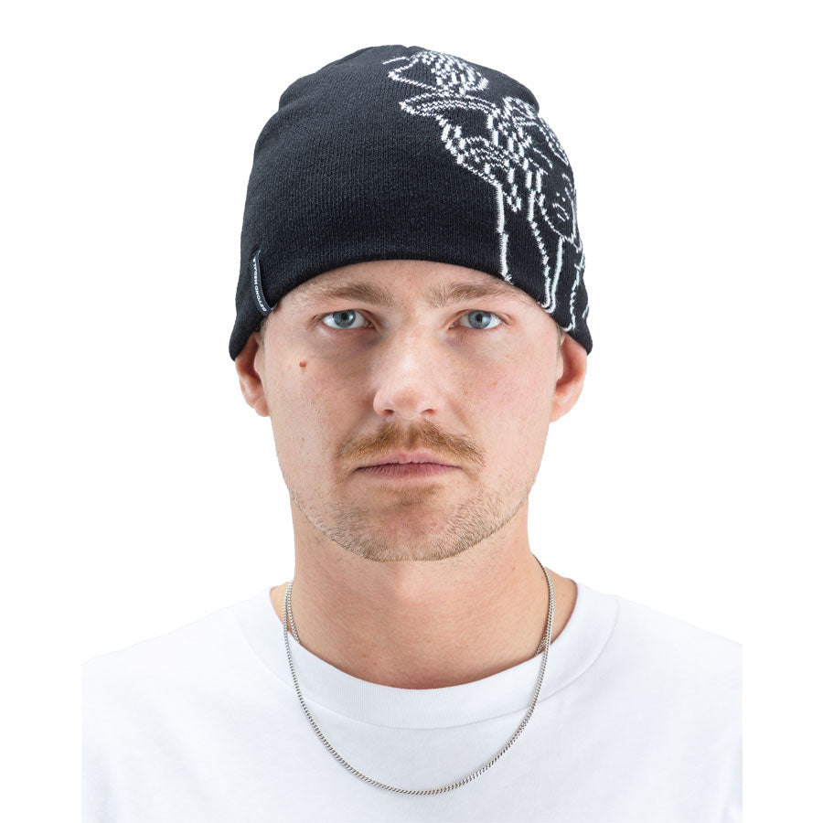 Beyond Medals Jacquard Beanie Angel Black 2027