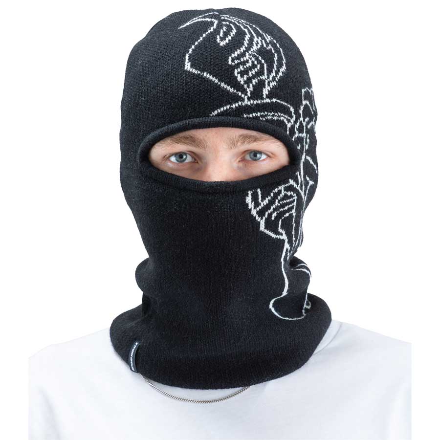 Beyond Medals Jacquard Knit Balaclava Angel Black 2027