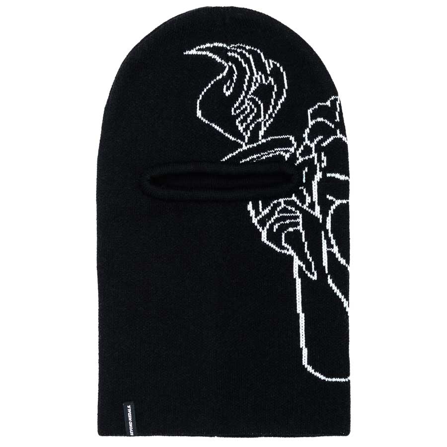 Beyond Medals Jacquard Knit Balaclava Angel Black 2027