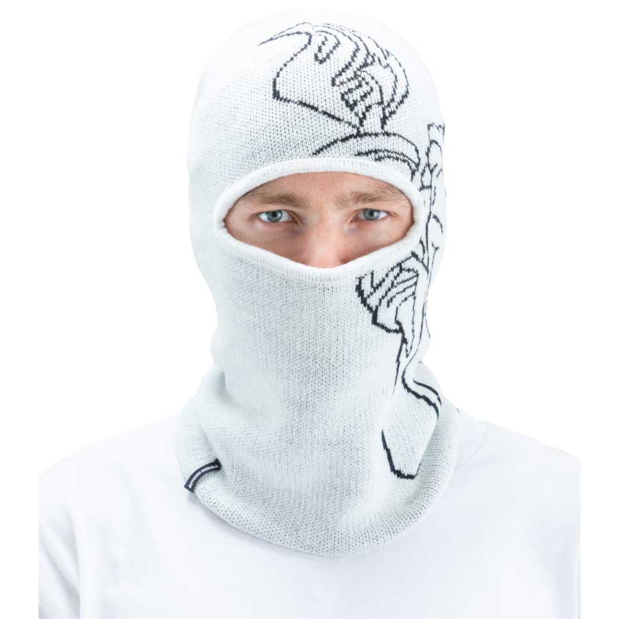 Beyond Medals Jacquard Knit Balaclava Angel White 2027