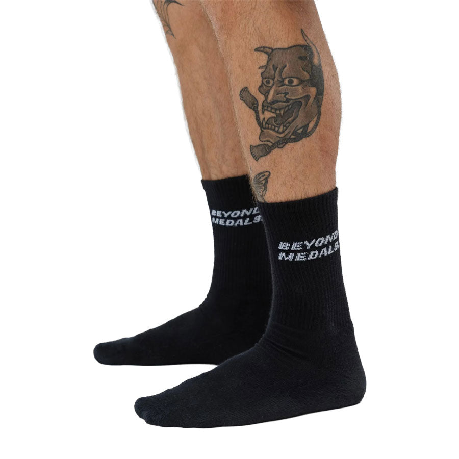 Beyond Medals Logo Socks 2P Black 2027
