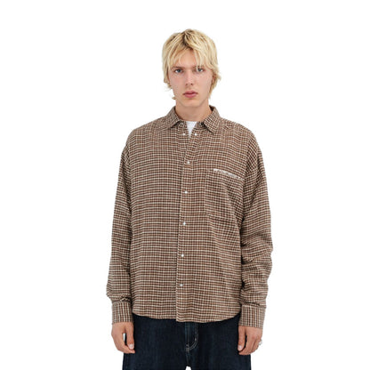 Beyond Medals Men's Checkerd Shirt Brown 2026