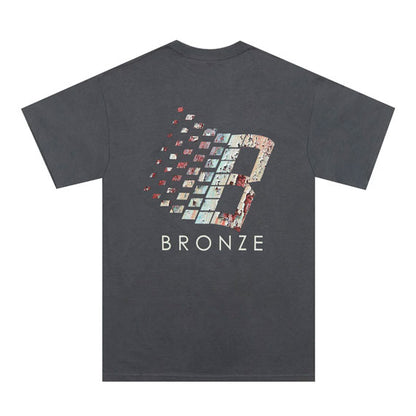Bronze56K Logo Rust T-Shirt Charcoal