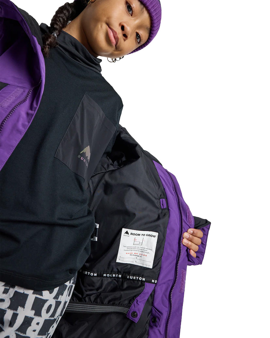 Burton Kids' Ascutney 2L Jacket Imperial Purple/True Black 2026