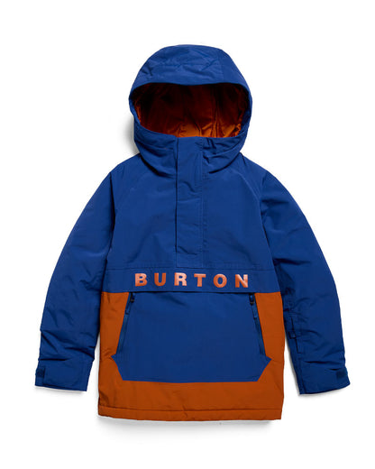 Burton Kids' Burton Frostner 2L Anorak Jacket Twilight Blue/Spiced Chai 2027