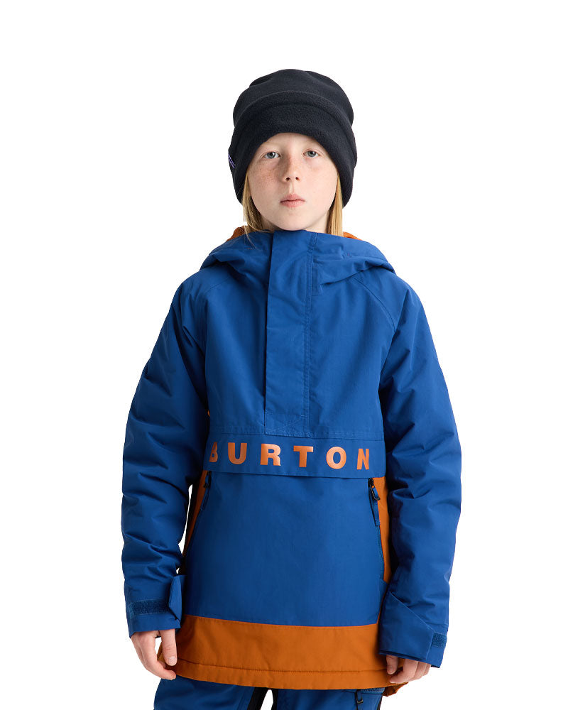 Burton Kids' Burton Frostner 2L Anorak Jacket Twilight Blue/Spiced Chai 2027