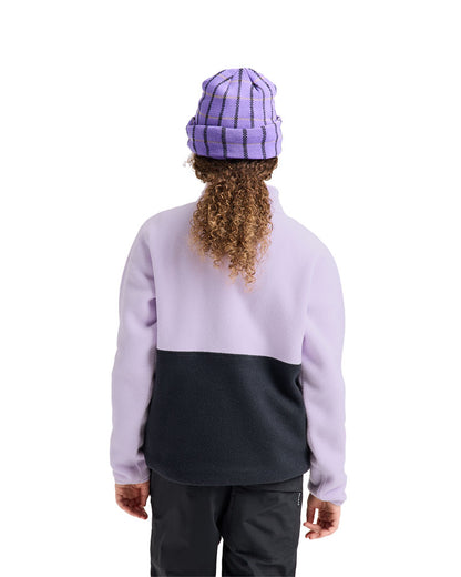 Burton Kids' Cinder Fleece Anorak Moondust Purple/True Black 2027