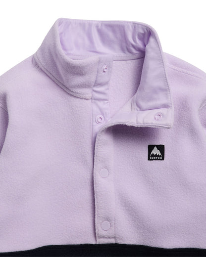 Burton Kids' Cinder Fleece Anorak Moondust Purple/True Black 2027