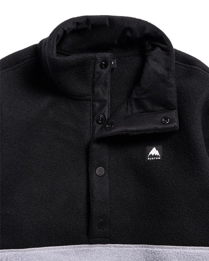 Burton Kids' Cinder Fleece Anorak True Black/Gray Heather 2027