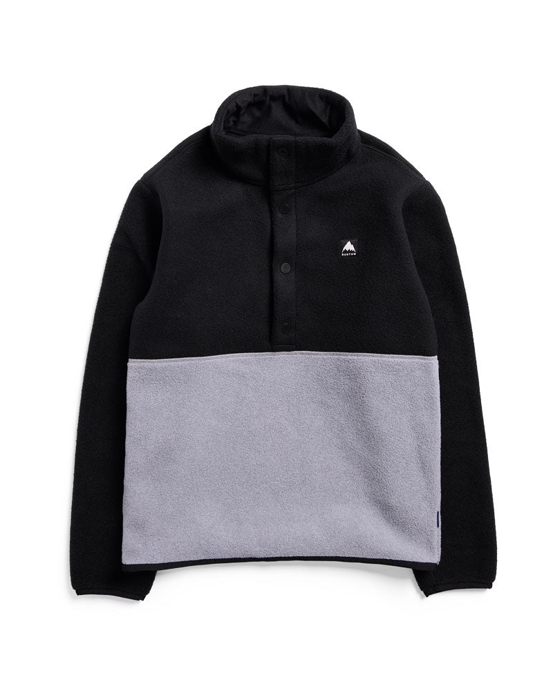 Burton Kids' Cinder Fleece Anorak True Black/Gray Heather 2027