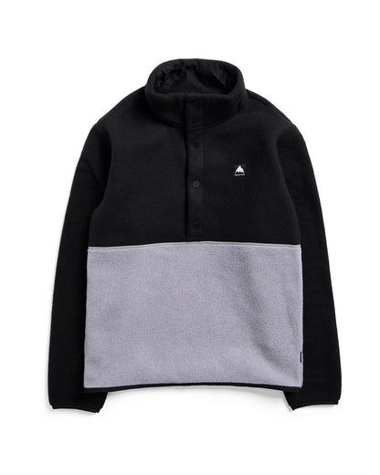 Burton Kids' Cinder Fleece Anorak True Black/Gray Heather 2027