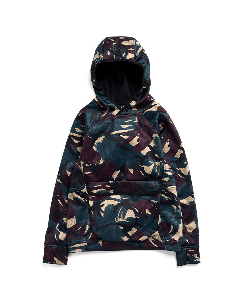Burton Kids' Crown Weatherproof Riding Pullover Hoodie Seersucker Camo 2027