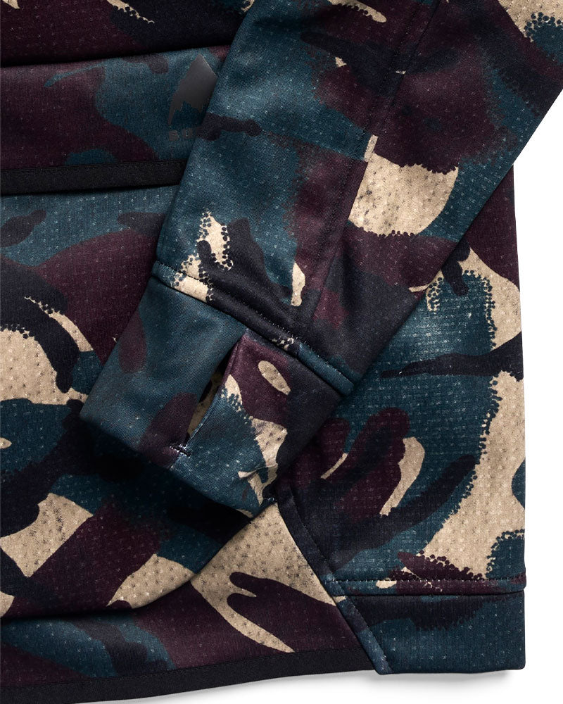 Burton Kids' Crown Weatherproof Riding Pullover Hoodie Seersucker Camo 2027