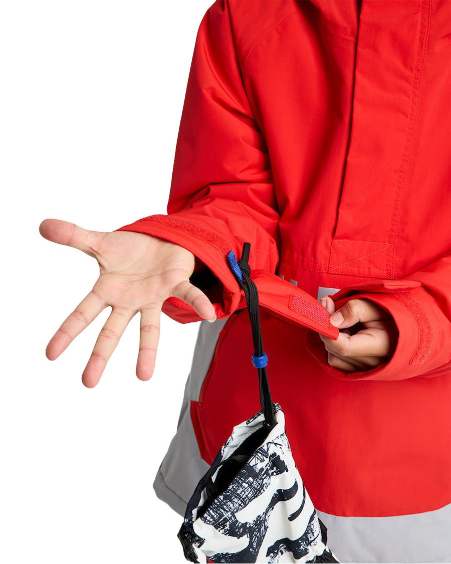 Burton Kids' Frostner 2L Anorak Jacket Flame Scarlet/Silver Sconce 2026