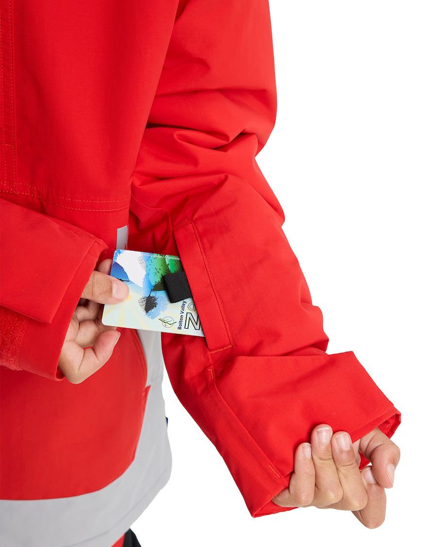 Burton Kids' Frostner 2L Anorak Jacket Flame Scarlet/Silver Sconce 2026