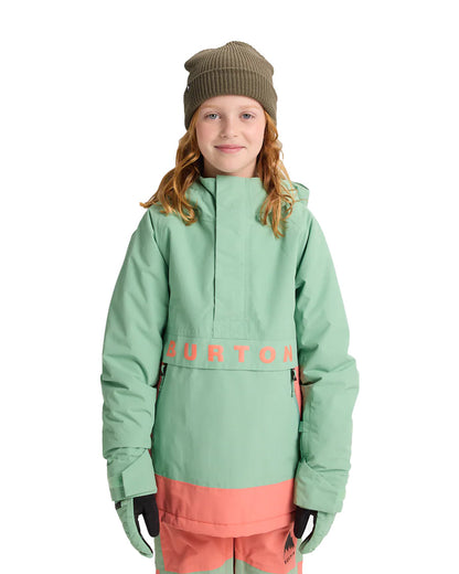 Burton Kids' Frostner 2L Anorak Jacket Soft Sage/Peach Echo 2026
