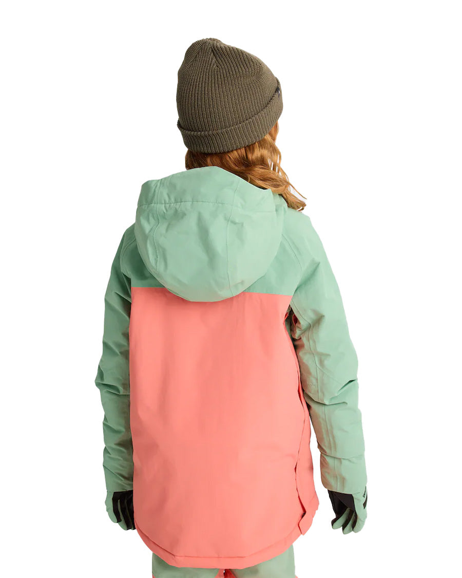 Burton Kids' Frostner 2L Anorak Jacket Soft Sage/Peach Echo 2026