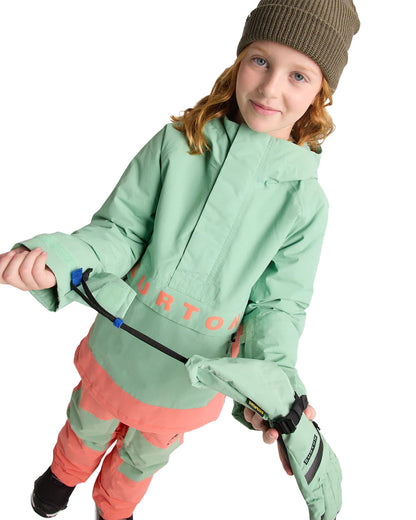 Burton Kids' Frostner 2L Anorak Jacket Soft Sage/Peach Echo 2026