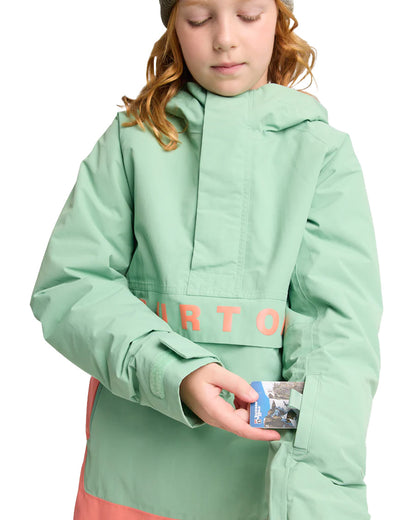 Burton Kids' Frostner 2L Anorak Jacket Soft Sage/Peach Echo 2026
