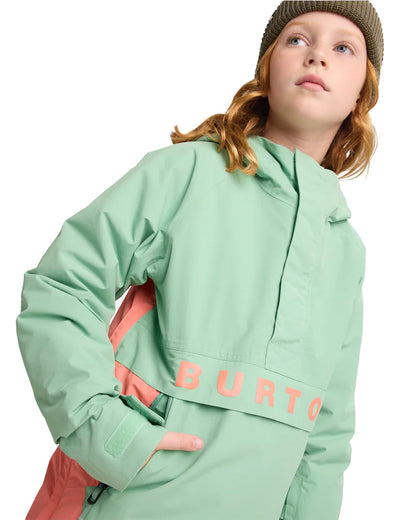 Burton Kids' Frostner 2L Anorak Jacket Soft Sage/Peach Echo 2026