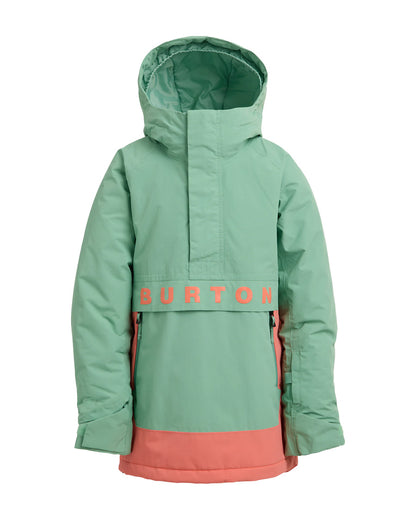 Burton Kids' Frostner 2L Anorak Jacket Soft Sage/Peach Echo 2026